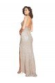 Cheapest Ruched Back Mermaid Formal Sparkling Sequin Bridesmaid Dress / Prom Dress with Beaded Spaghetti Straps UK