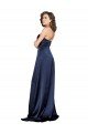 Cheapest Knotted Sweetheart Formal Silky Satin Bridesmaid Dress / Prom Dress with High Side Split UK