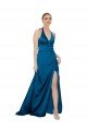 Cheapest Halter Neck Formal Silky Satin Bridesmaid Dress / Prom Dress UK