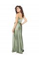 Cheapest Formal Silky Satin Bridesmaid Dress with Tied Waist UK