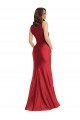 Cheapest Square Neck Formal Silky Satin Mermaid Bridesmaid Dress / Prom Dress with Side Slit UK