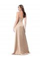 Cheapest Formal Silky Satin Bridesmaid Dress / Prom Dress with Draped Surplice Bodice UK