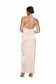 Cheapest One Shoulder Full Length Long Silky Satin Bridesmaid Dress / Prom Dress with Thigh Split UK