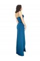 Cheapest Full Length Bustier Style Long Formal Silky Satin Bridesmaid Dress / Prom Dress with Low Back UK