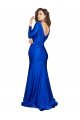 Cheapest Deep V-Neck Long Sleeves Formal Silky Satin Bridesmaid Dress / Prom Dress UK