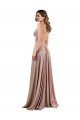 Cheapest Long A-Line Plunge V-Neckline Formal Spandex Bridesmaid Dress / Prom Dress with Slit UK