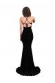 Cheapest Fishtail Shaped V-Neck Open Back Formal Spandex Bridesmaid Dress / Prom Dress UK