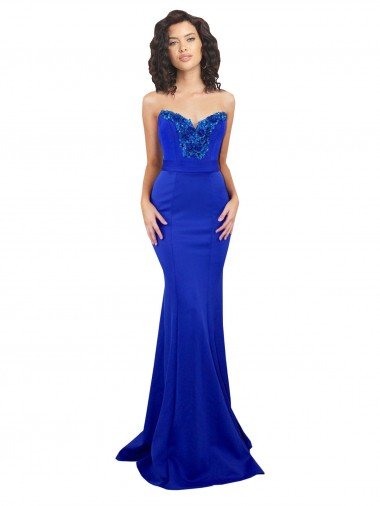 Cheapest Sweetheart Flower Neckline High Neck Formal Crepe Bridesmaid Dress / Prom Dress UK