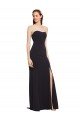 Cheapest Strapless Bodycon Long Formal Crepe Bridesmaid Dress / Prom Dress with High Slit UK