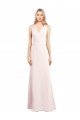 Cheapest V-Neck Keyhole Back Crepe Trumpet Bridesmaid Dress / Prom Dress UK