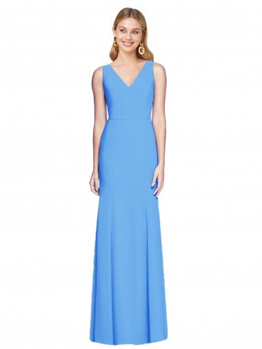 Cheapest Flattering Trumpet Long Sleeveless Bridesmaid Dress / Prom Dress with Open Back UK