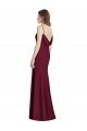 Cheapest Open Cowl Back Bateau Neck Trumpet Bridesmaid Dress UK