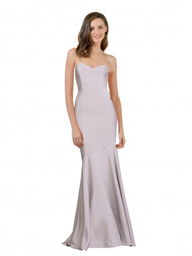 Cheapest Crepe Mermaid Bridesmaid Dress / Prom Dress with Low Back UK