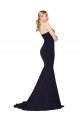 Cheapest Sweetheart High Neck Sweep Train Sleeveless Formal Crepe Bridesmaid Dress / Prom Dress UK