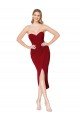 Cheapest Cocktail Length Sweetheart Mermaid Wrap Formal Crepe Bridesmaid Dress / Prom Dress UK