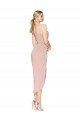 Cheapest Knee Length One Shoulder Formal Crepe Short Wrap Bridesmaid Dress / Prom Dress UK