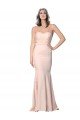 Cheapest Full Length Sweetheart Formal Crepe Bridesmaid Dress / Prom Dress with Tulle Overlay UK