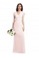 Cheapest Cap Sleeve A-Line Formal Crepe Bridesmaid Dress / Prom Dress with Pockets UK