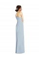 Cheapest Asymmetrical Off the Shoulder Cuff Trumpet Formal Crepe Bridesmaid Dress / Prom Dress With Front Slit UK