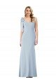 Cheapest V-Back Bow Shoulder Trumpet Bridesmaid Dress / Prom Dress UK