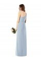 Cheapest One Shoulder Crepe Trumpet Bridesmaid Dress / Prom Dress with Front Slit UK