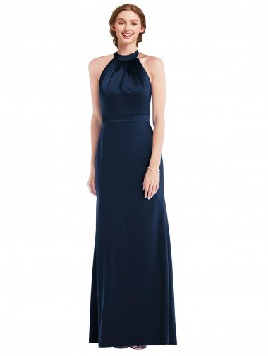 Cheapest High Neck Open Back Long Maxi Bridesmaid Dress / Prom Dress UK