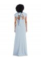 Cheapest Cap Sleeve Cutout Tie Back Trumpet Bridesmaid Dress UK