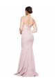 Cheapest Straight Neck Long Strapless Formal Crepe Bridesmaid Dress / Prom Dress with Soft Tulle Overlay and Small Train UK