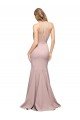 Cheapest Long Sweetheart Formal Crepe Bridesmaid Dress / Prom Dress with High Neck Illusion Tulle Details UK