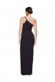 Cheapest Long Floor Length Formal Crepe Bridesmaid Dress / Prom Dress with Side Split and One Strap UK