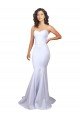 Cheapest Simple Long Strapless Sweetheart Mermaid Crepe Beach Wedding Dress UK