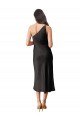 Cheapest Sleek One Shoulder Midi Length Short Cocktail Formal Stretch Satin Slip Bridesmaid Dress / Prom Dress UK