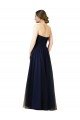 Cheapest Draped Bodice Sweeheart Long Tulle Bridesmaid Dress UK