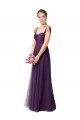 Cheapest Full Length Long Tulle Bridesmaid Dress with Sweetheart Neckline UK