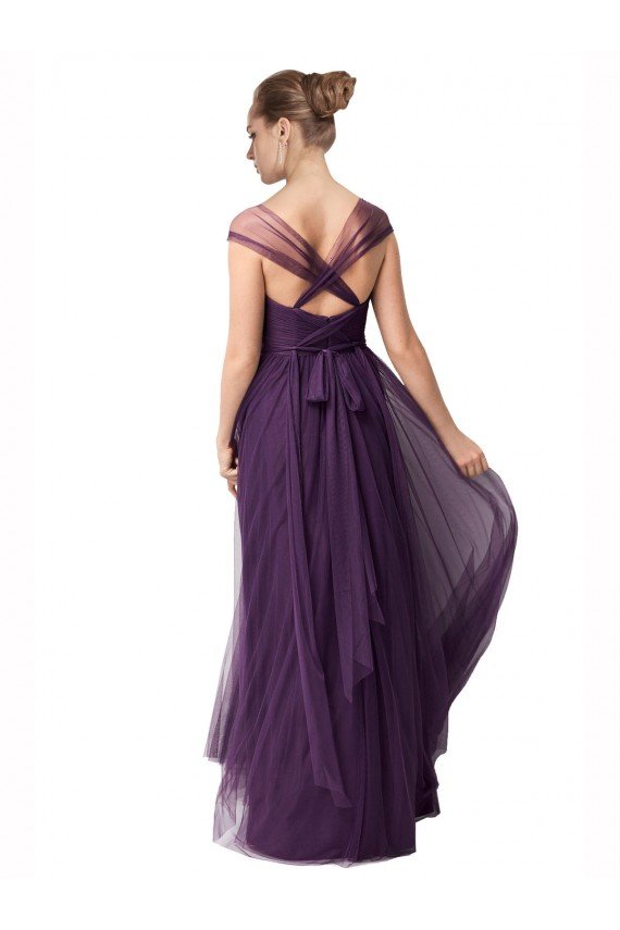 Cheapest Full Length Long Tulle Bridesmaid Dress with Sweetheart Neckline UK