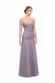 Cheapest Draped Long Mermaid Sweetheart Tulle Bridesmaid Dress UK