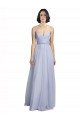 Cheapest Spaghetti Strap Tulle Bridesmaids Dress with Ruched Bodice UK