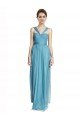 Cheapest Floor Length Inverted V-Neck Tulle Bridesmaids Dress UK