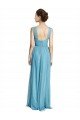 Cheapest Floor Length Inverted V-Neck Tulle Bridesmaids Dress UK