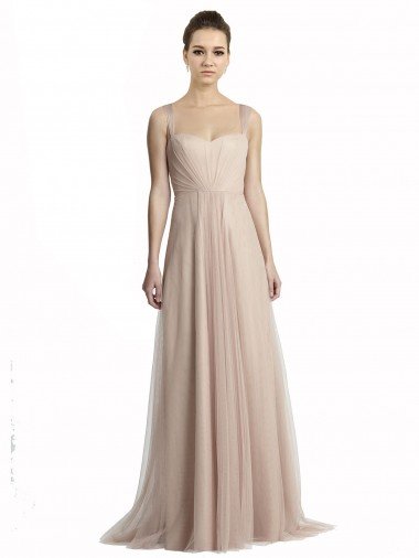 Cheapest Sweetheart A-Line Tulle Draped Bridesmaid Dress UK