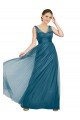 Cheapest Long V-Neck Soft Tulle Bridesmaid Dress UK