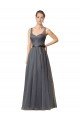 Cheapest Sweetheart Long Tulle Bridesmaid Dress with Sash UK