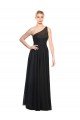 Cheapest Ruched One Shoulder Tulle A-Line Bridesmaid Dress UK