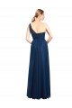 Cheapest Ruched One Shoulder Tulle A-Line Bridesmaid Dress UK