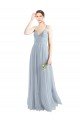 Cheapest Spaghetti Straps V-Neck Slim A-Line Tulle Bridesmaid Dress UK