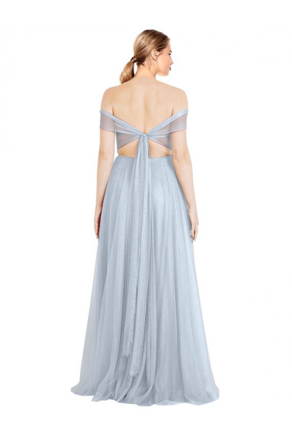 Cheapest Sweetheart Neckline Off the Shoulder Tulle Bridesmaid Dress UK