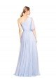 Cheapest Flutter Sleeves One Shoulder Long Tulle Bridesmaid Dress UK