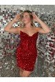 Cheapest Sweetheart Sleeveless Short Velvet Sequin Homecoming Dress / Prom Dress UK