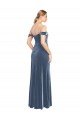 Cheapest Draped Sleeves Wide Scoop Neck Off the Shoulder Velvet Bridesmaid Dress / Prom Dress UK