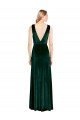 Cheapest Daring Deep V-Neck Long Full Length Formal Velvet Bridesmaid Dress / Prom Dress UK